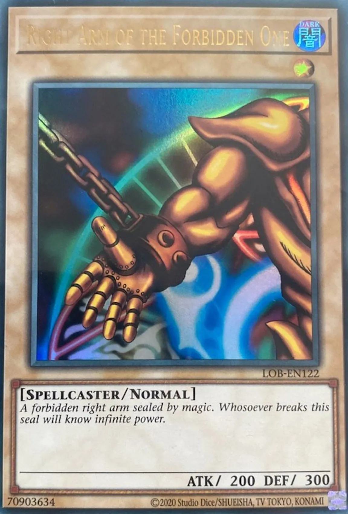 Right Arm of the Forbidden One - 25th Anniversary - LOB-EN122 - Ultra Rare - Unlimited