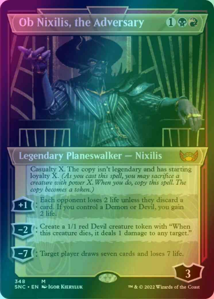 Ob Nixilis, the Adversary [348] [Art Deco Showcase] [Streets of New  Capenna] [Foil] – Face to Face Games