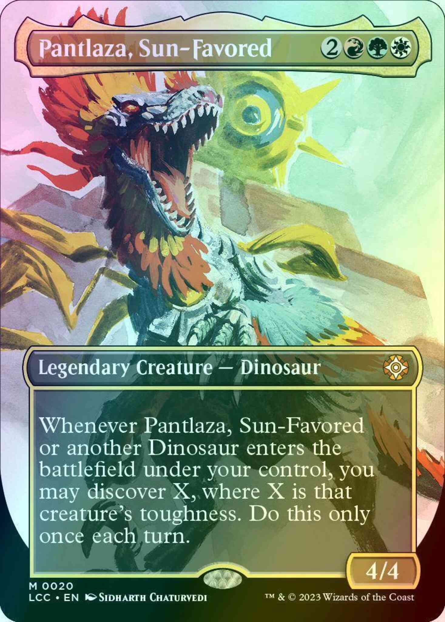 Pantlaza, Sun-Favored [20] [Borderless] [The Lost Caverns of Ixalan:  Commander] [Foil] – Face to Face Games