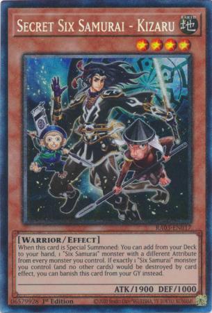 Secret Six Samurai - Kizaru - RA03-EN017 - Prismatic Collector's Rare - 1st Edition