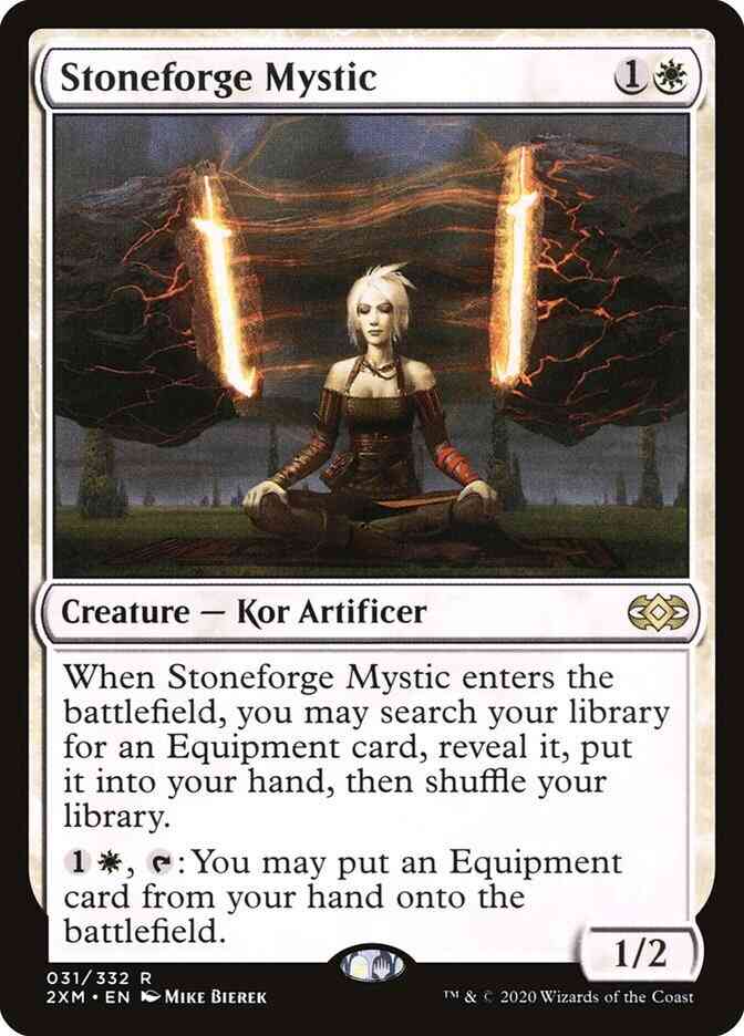 Stoneforge Mystic クリーチャーカード　ボーダーレス英語foil Stoneforge Mystic [31] [Double Masters] [Non-Foil] – Face to Face
