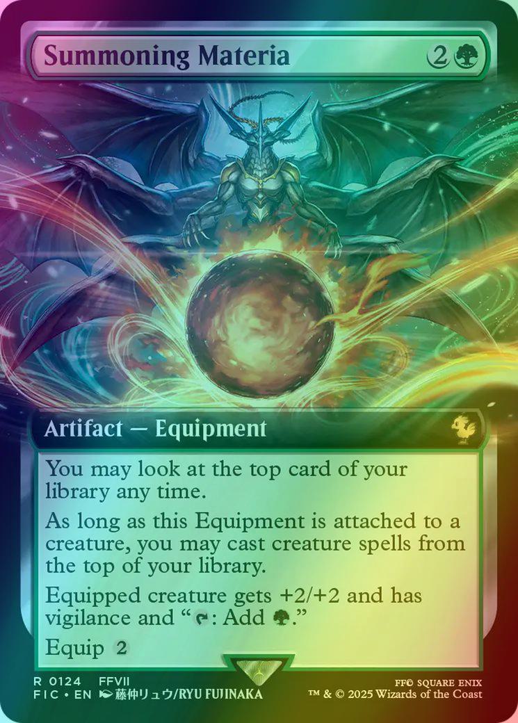mtg final fantasy materia Summoning Materia [124] [Extended Art] [FINAL FANTASY: Commander] [Foil] –  Face to Face Games