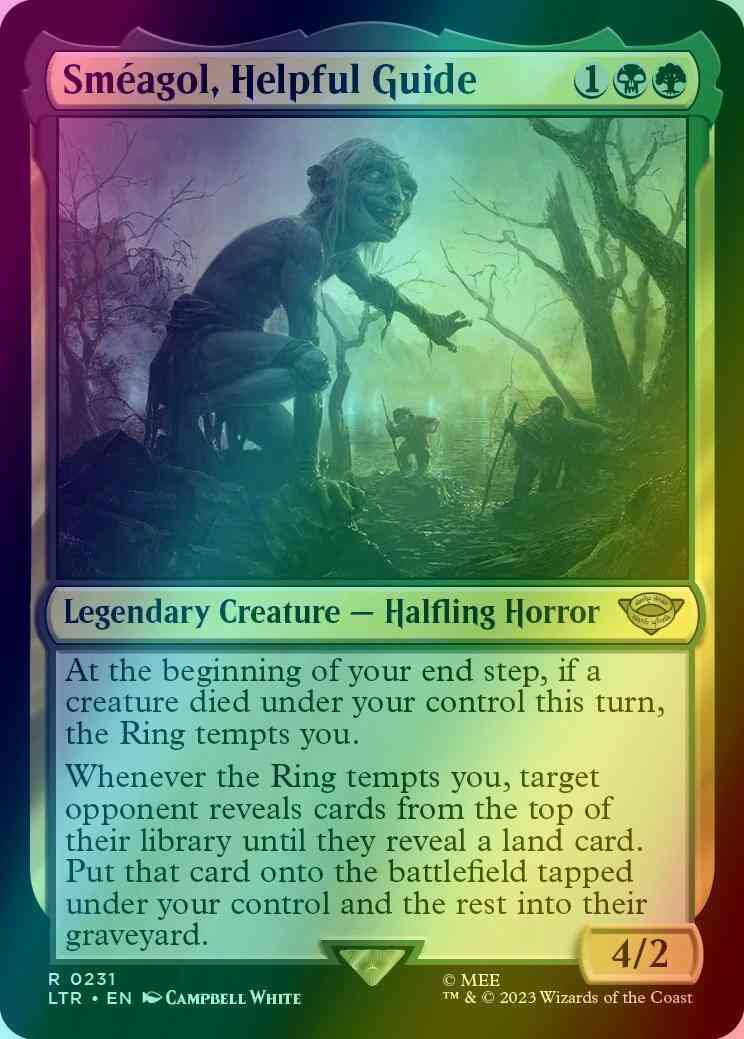 smeagol mtg card Smeagol, Helpful Guide Art [The Lord of the Rings: Tales of Middl The Ring tempts you Smeagol, Helpful Guide (Showcase Scrolls)