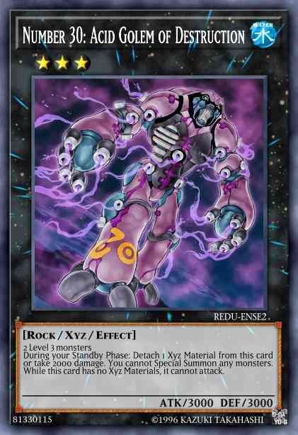 Number 30: Acid Golem of Destruction - REDU-ENSE2 - Super Rare - Limited