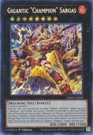 Gigantic "Champion" Sargas - PHHY-EN045 - Secret Rare - 1st Edition