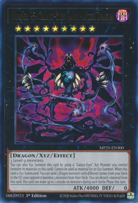 Number 95: Galaxy-Eyes Dark Matter Dragon - MP25-EN300 - Ultra Rare - 1st Edition
