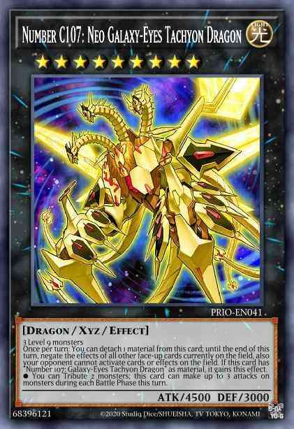 Number C107: Neo Galaxy-Eyes Tachyon Dragon - PRIO-EN041 - Ultimate Rare - Unlimited