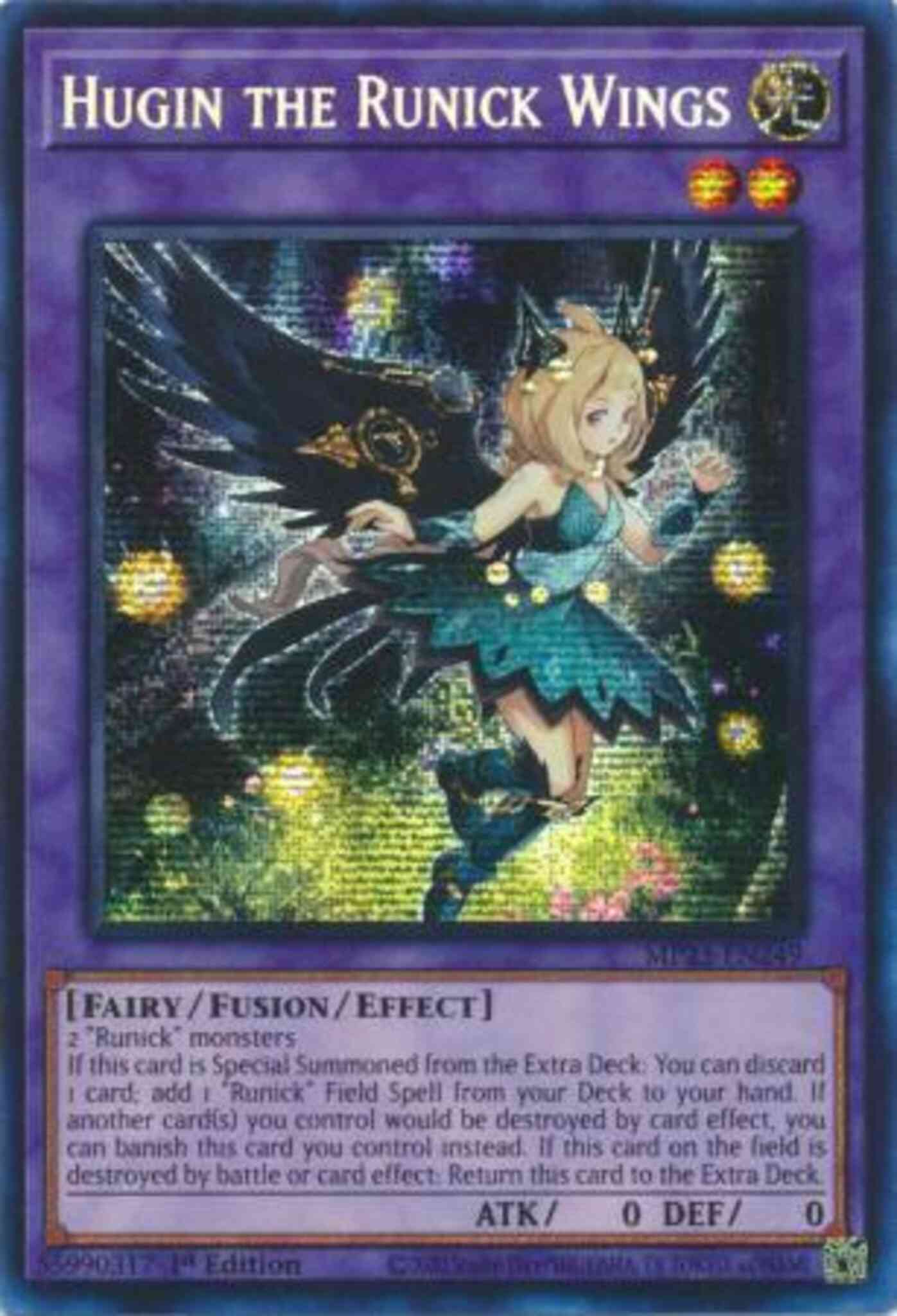 Hugin the Runick Wings - MP23-EN249 - Prismatic Secret Rare - 1st Edition