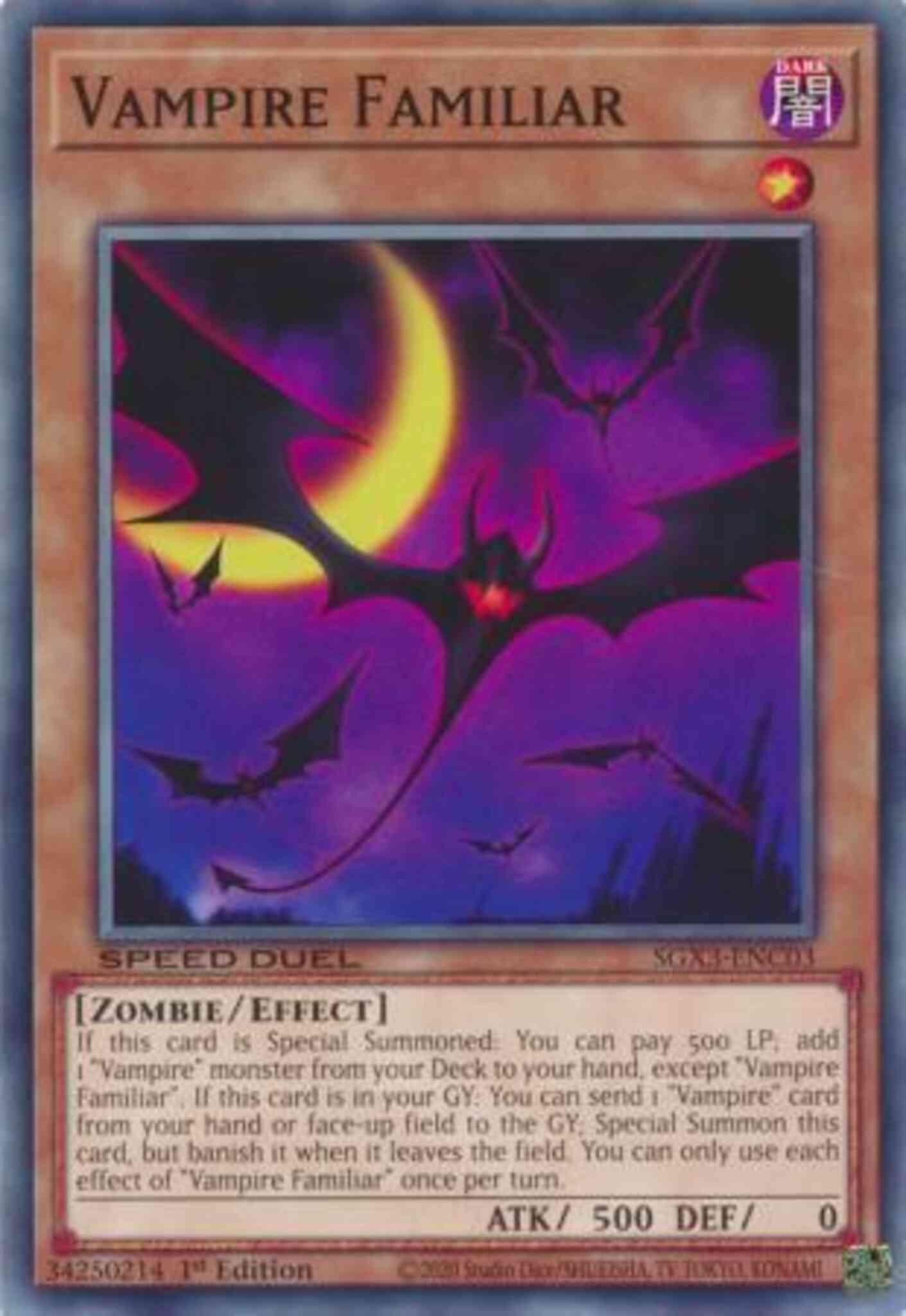 Vampire Familiar - SGX3-ENC03 - Common - 1st Edition