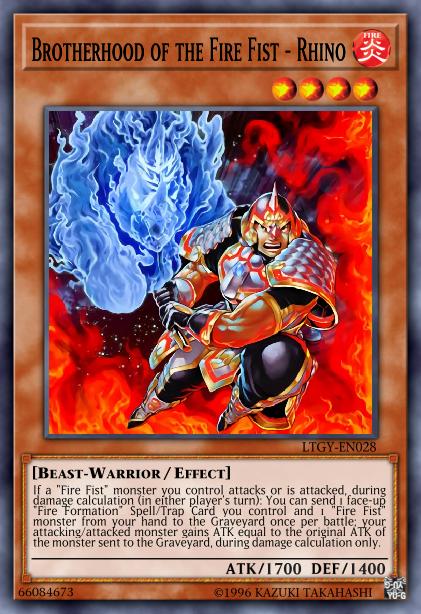 Brotherhood of the Fire Fist - Rhino - LTGY-EN028 - Rare - Unlimited