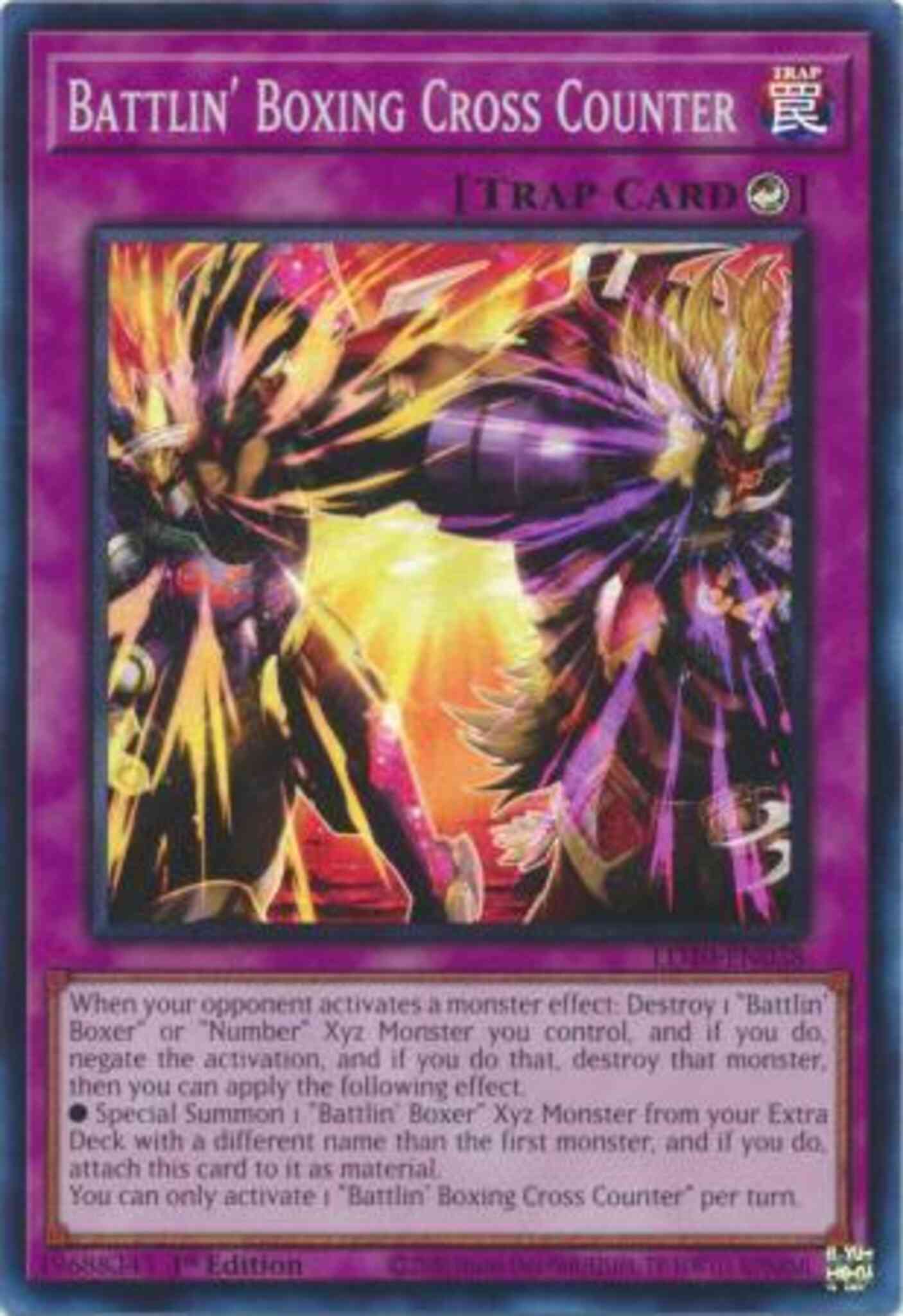 Battlin' Boxing Cross Counter - LD10-EN038 - Super Rare - 1st Edition