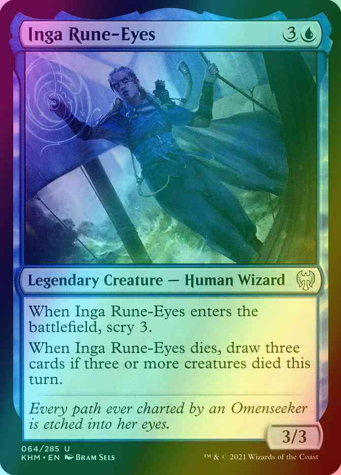 mtg rune cards Inga Rune-Eyes [64] [Kaldheim] [Foil] – Face to Face Games