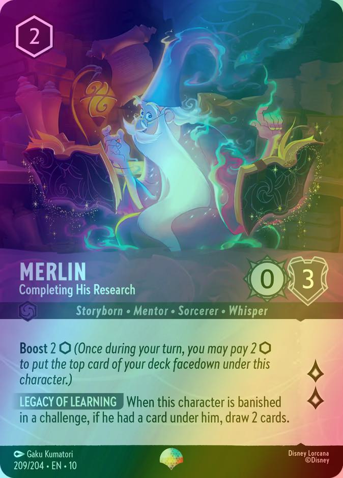 merlin lorcana card Merlin - Completing His Research (Epic)