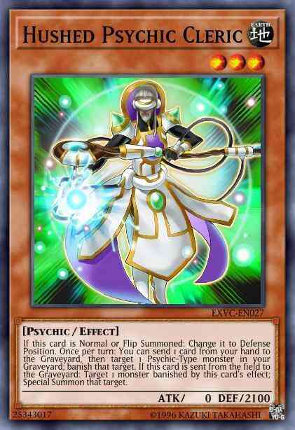 Hushed Psychic Cleric - EXVC-EN027 - Rare - 1st Edition