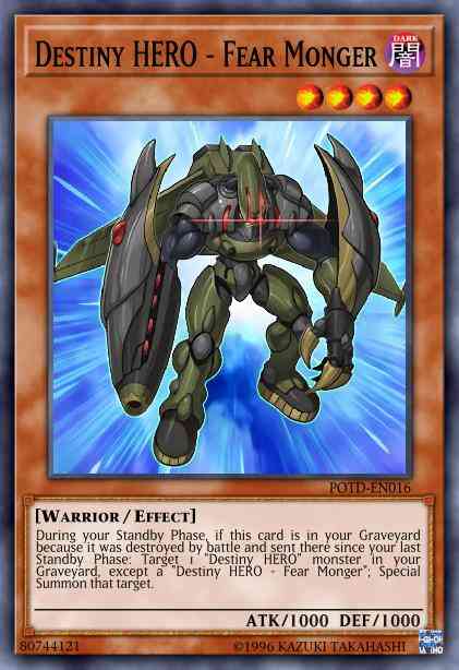 Destiny HERO - Fear Monger - LCGX-EN130 - Common - 1st Edition