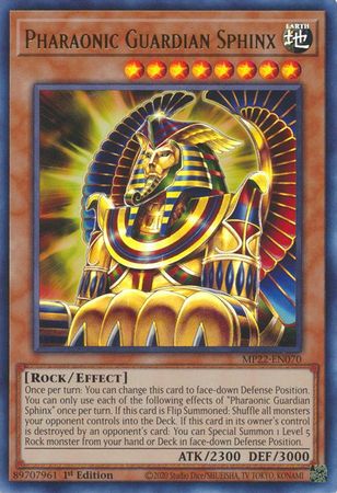 Pharaonic Guardian Sphinx - MP22-EN070 - Ultra Rare - 1st Edition