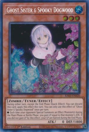 Ghost Sister & Spooky Dogwood - Alternate Art - RA03-EN020 - Secret Rare - 1st Edition