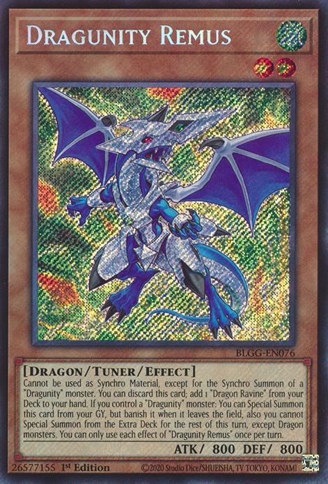 Dragunity Remus - BLGG-EN076 - Secret Rare - 1st Edition