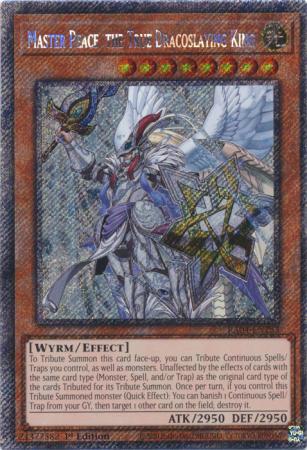 Master Peace, the True Dracoslaying King - RA04-EN283 - Platinum Secret Rare - 1st Edition