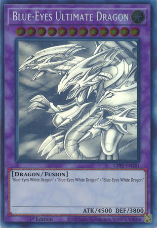 Blue-Eyes Ultimate Dragon - GFP2-EN181 - Ghost Rare - 1st Edition Face to Face Games Blue-Eyes Ultimate Dragon - GFP2-EN181 - Ghost Rare - 1st Edition Face to Face Games