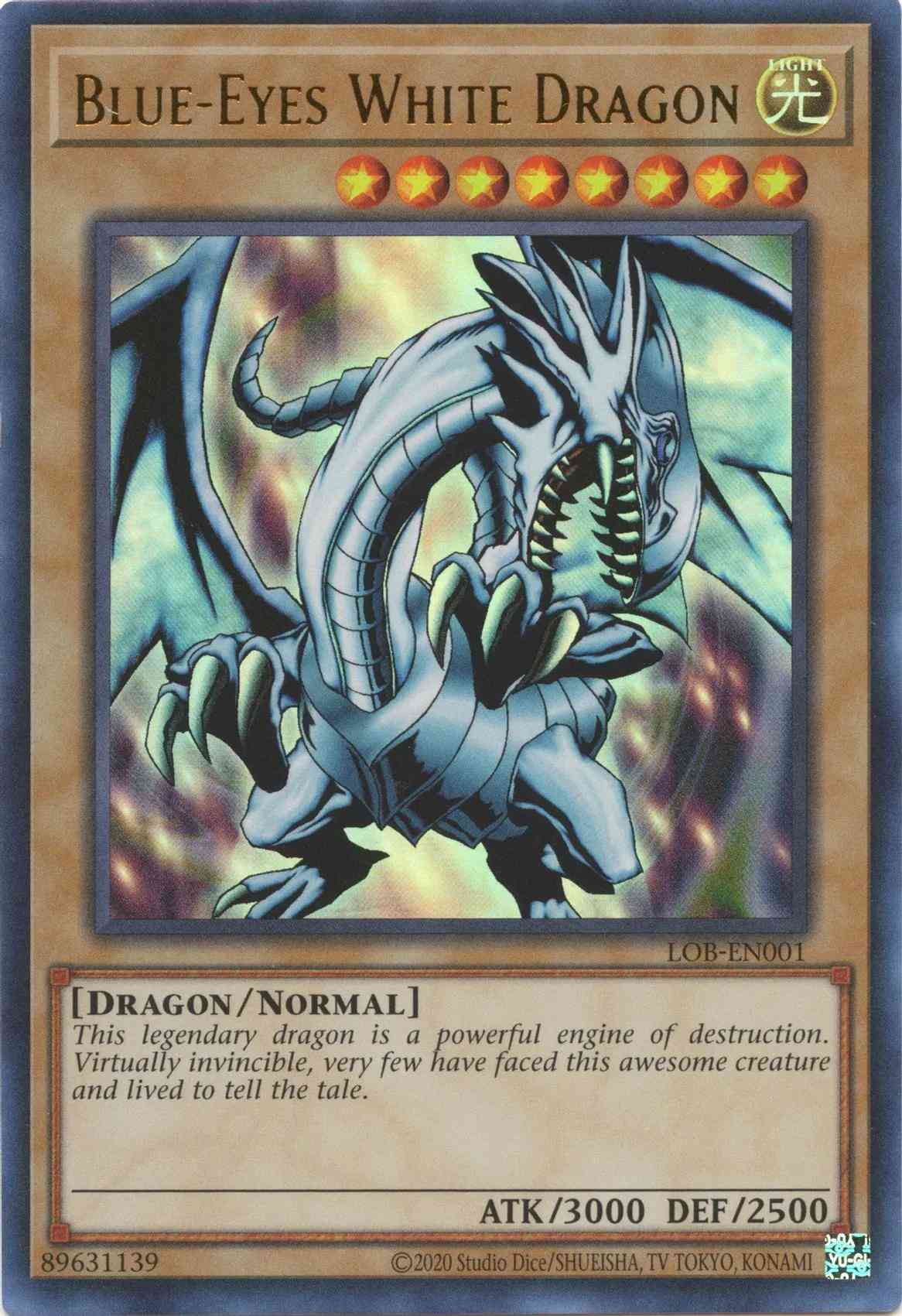 Blue-Eyes White Dragon - 25th Anniversary - LOB-EN001 - Ultra Rare - Unlimited