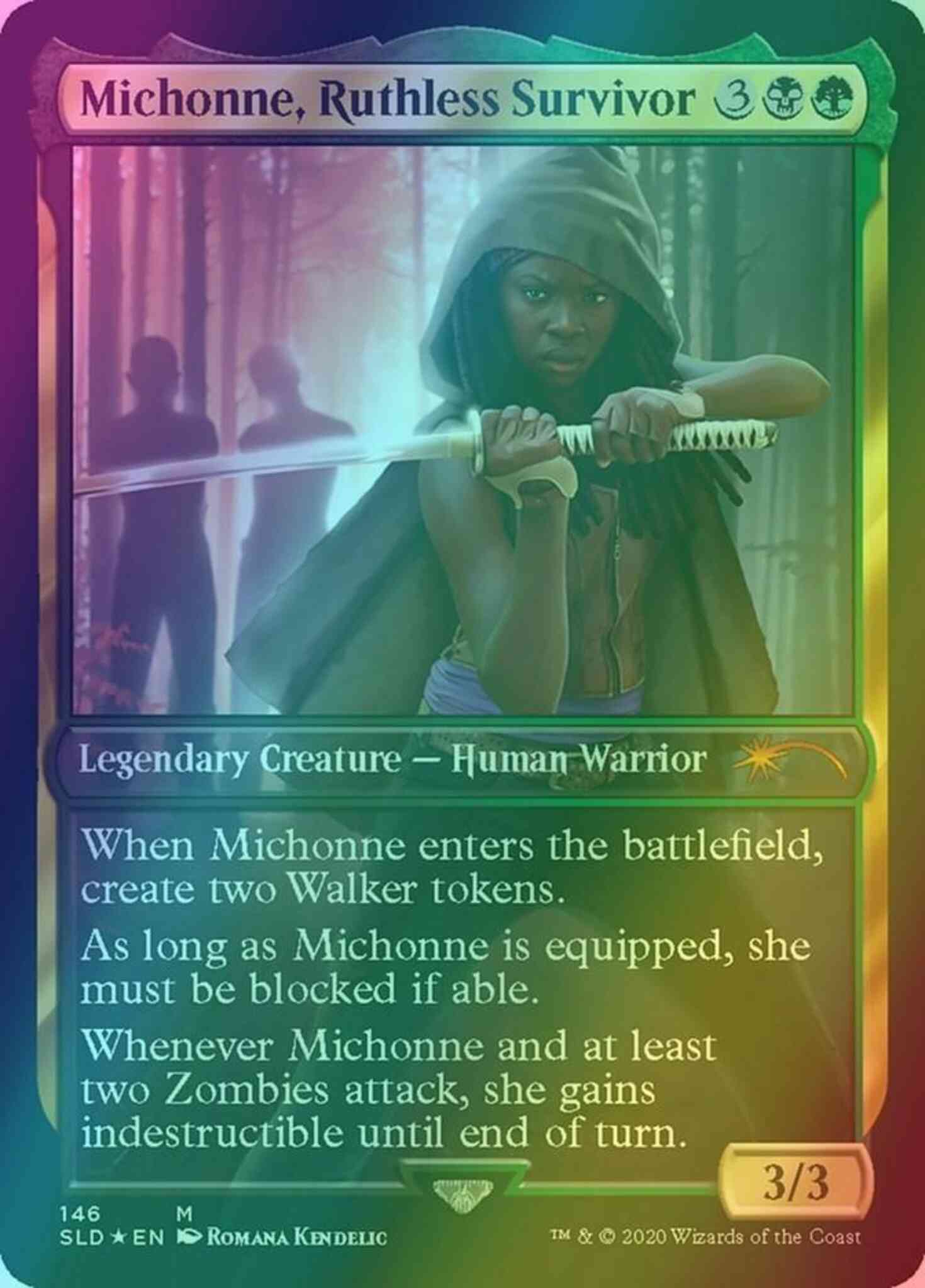 michonne mtg card Michonne, Ruthless Survivor [Secret Lair Drop Series] main image 1