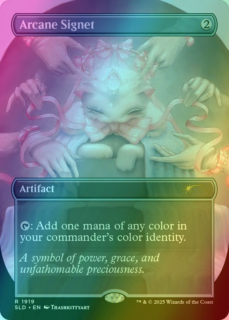 Arcane Signet [1919] [Borderless] [Cats Are Better Than Dogs] [Secret Lair  Drop] [Foil] – Face to Face Games