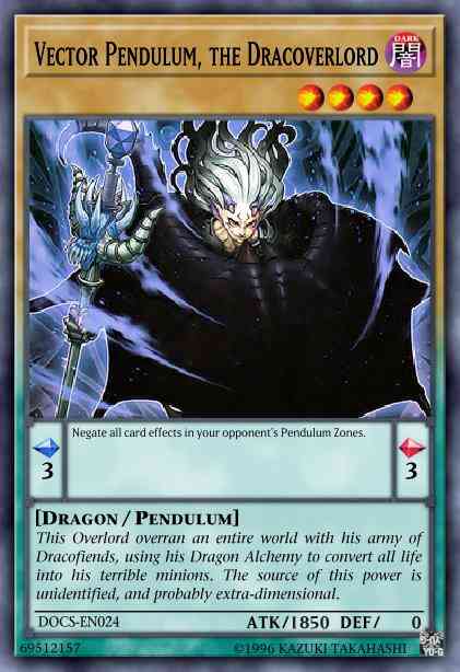 Vector Pendulum, the Dracoverlord - PGL3-EN041 - Gold Rare - 1st Edition