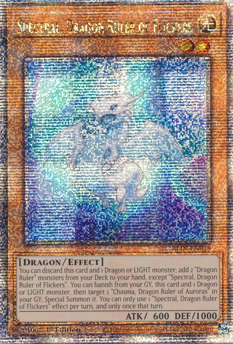 Spectral, Dragon Ruler of Flickers - ALIN-EN018 - Quarter Century Secret Rare - 1st Edition