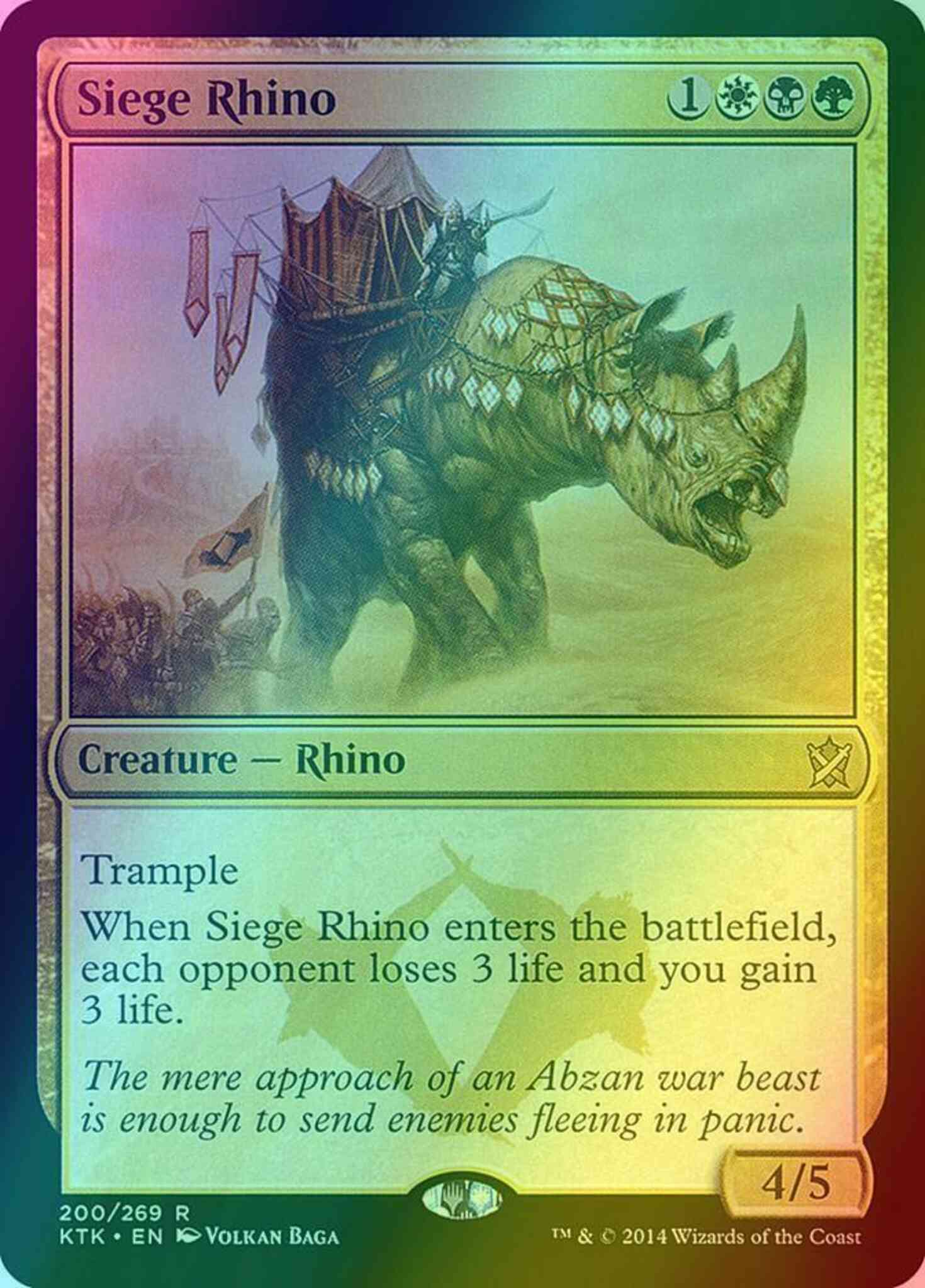 Siege Rhino [200] [Khans Of Tarkir] [Foil] – Face to Face Games