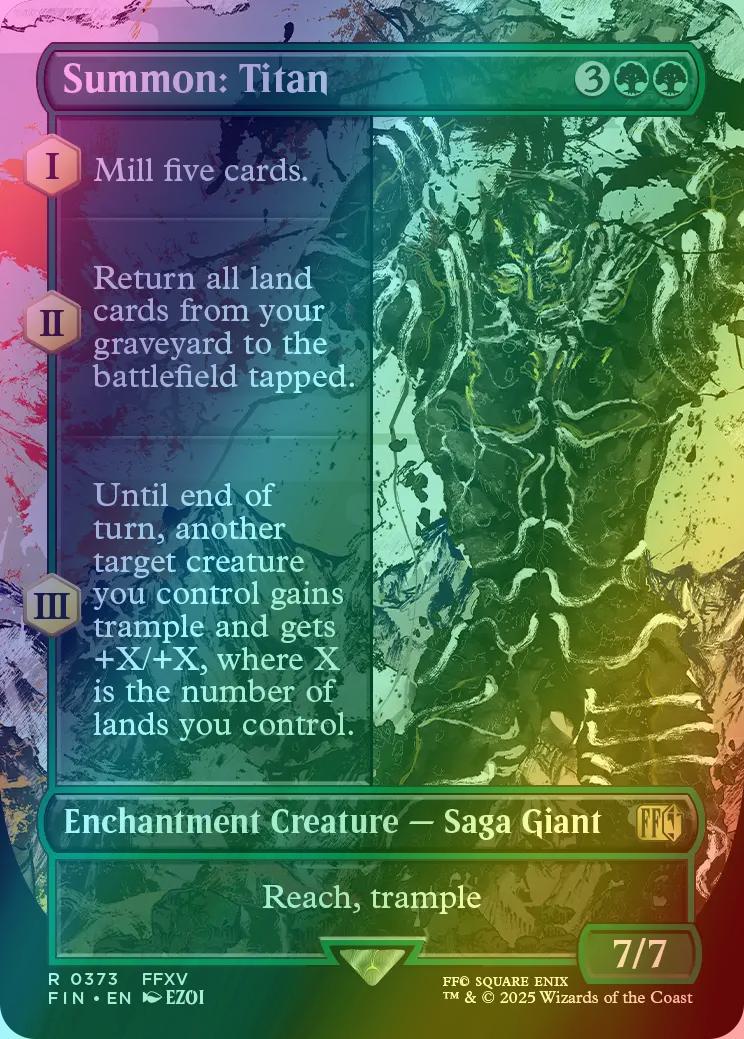 Summon: Titan [373] [Borderless] [FINAL FANTASY] [Foil] – Face to Face Games