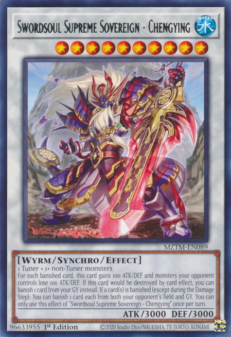 Swordsoul Supreme Sovereign - Chengying - MZTM-EN089 - Rare - 1st Edition