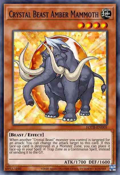 Crystal Beast Amber Mammoth - FOTB-EN005 - Common - 1st Edition