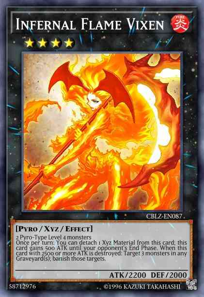 Infernal Flame Vixen - CBLZ-EN087 - Rare - 1st Edition