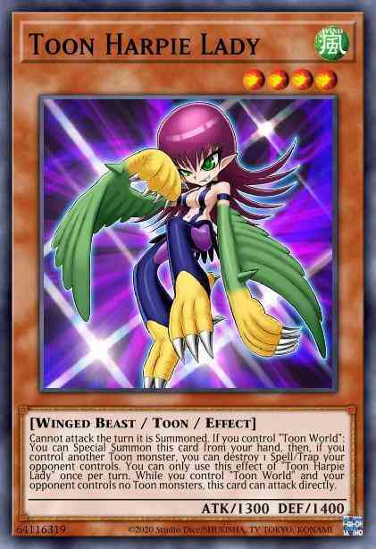 Toon Harpie Lady - TOCH-EN002 - Super Rare - 1st Edition Face to Face Games Toon Harpie Lady - TOCH-EN002 - Super Rare - 1st Edition Face to Face Games
