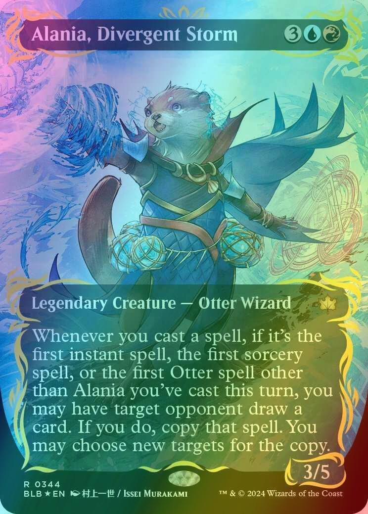 mtg alania divergent storm commander deck Alania, Custom you may have target opponent draw a card Alania, Divergent Storm Metal Engraved,