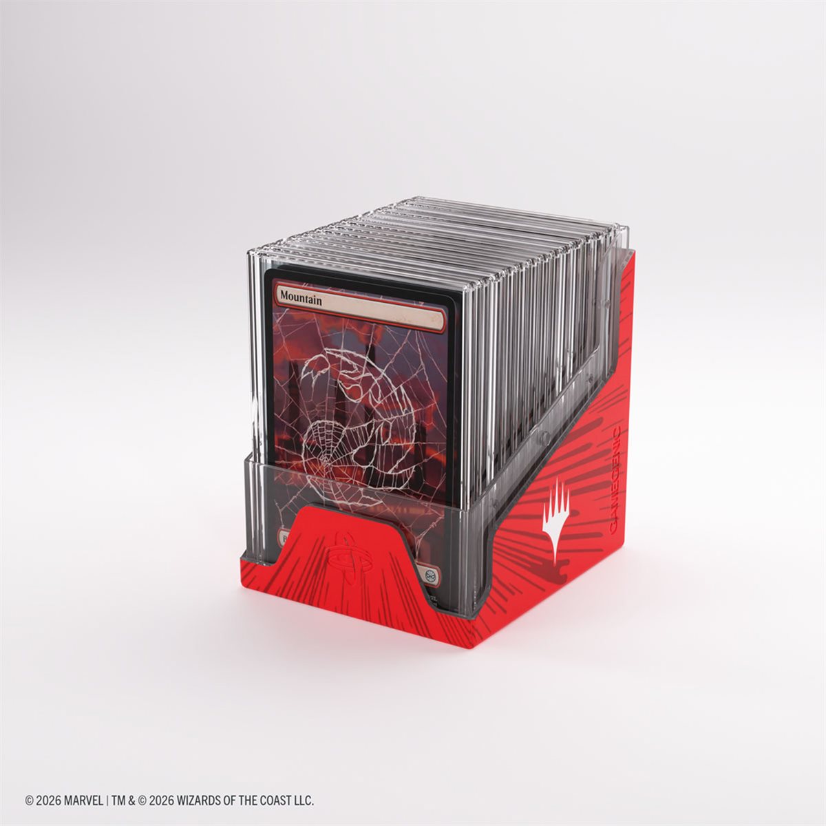 Gamegenic MTG Bastion XL Deck Box - 100+ - Marvel Super Heroes - Comic Burst Red