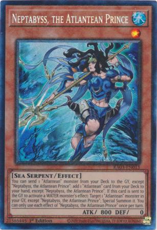 Neptabyss, the Atlantean Prince - RA03-EN013 - Prismatic Collector's Rare - 1st Edition