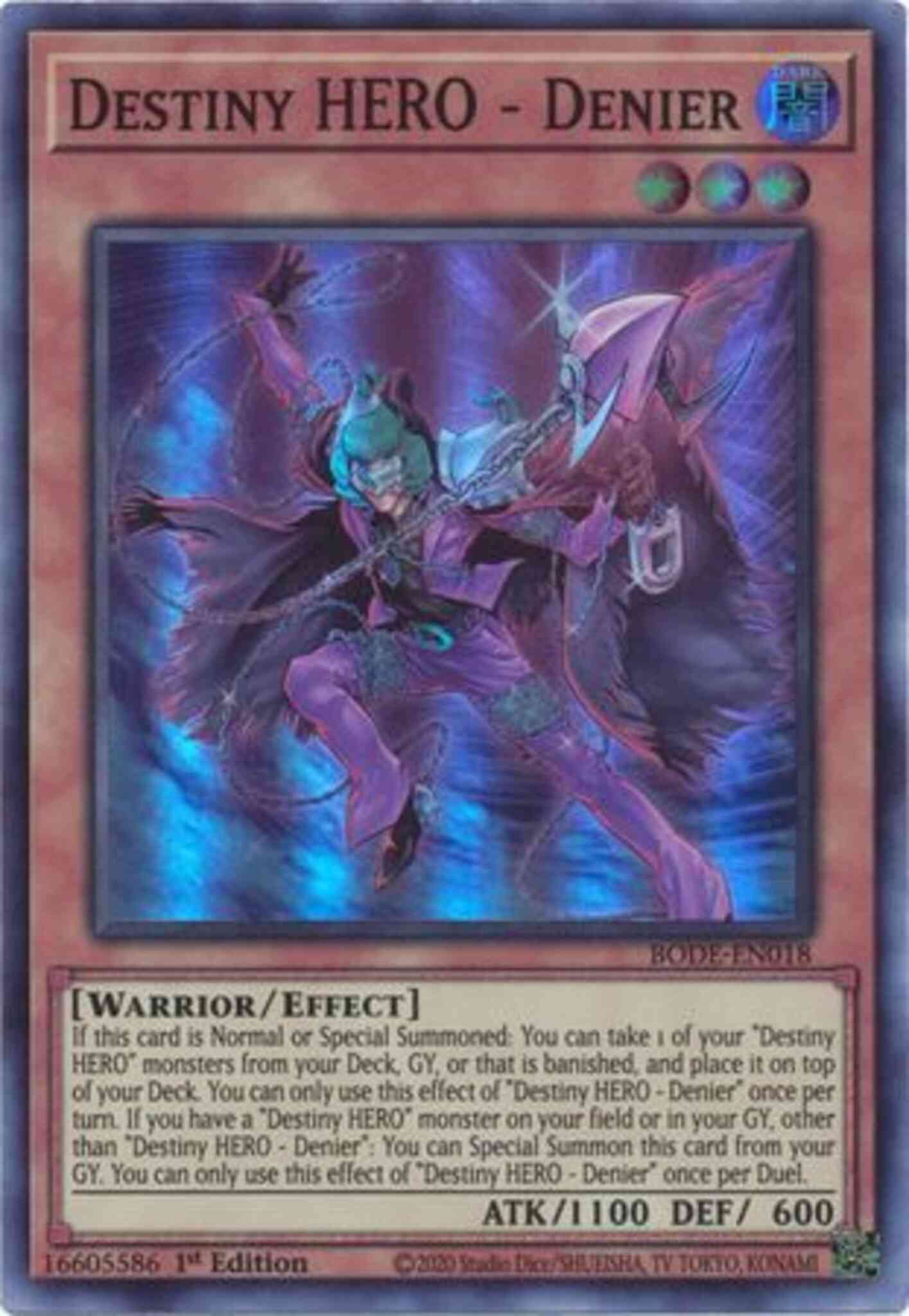 Destiny HERO - Denier - BODE-EN018 - Super Rare