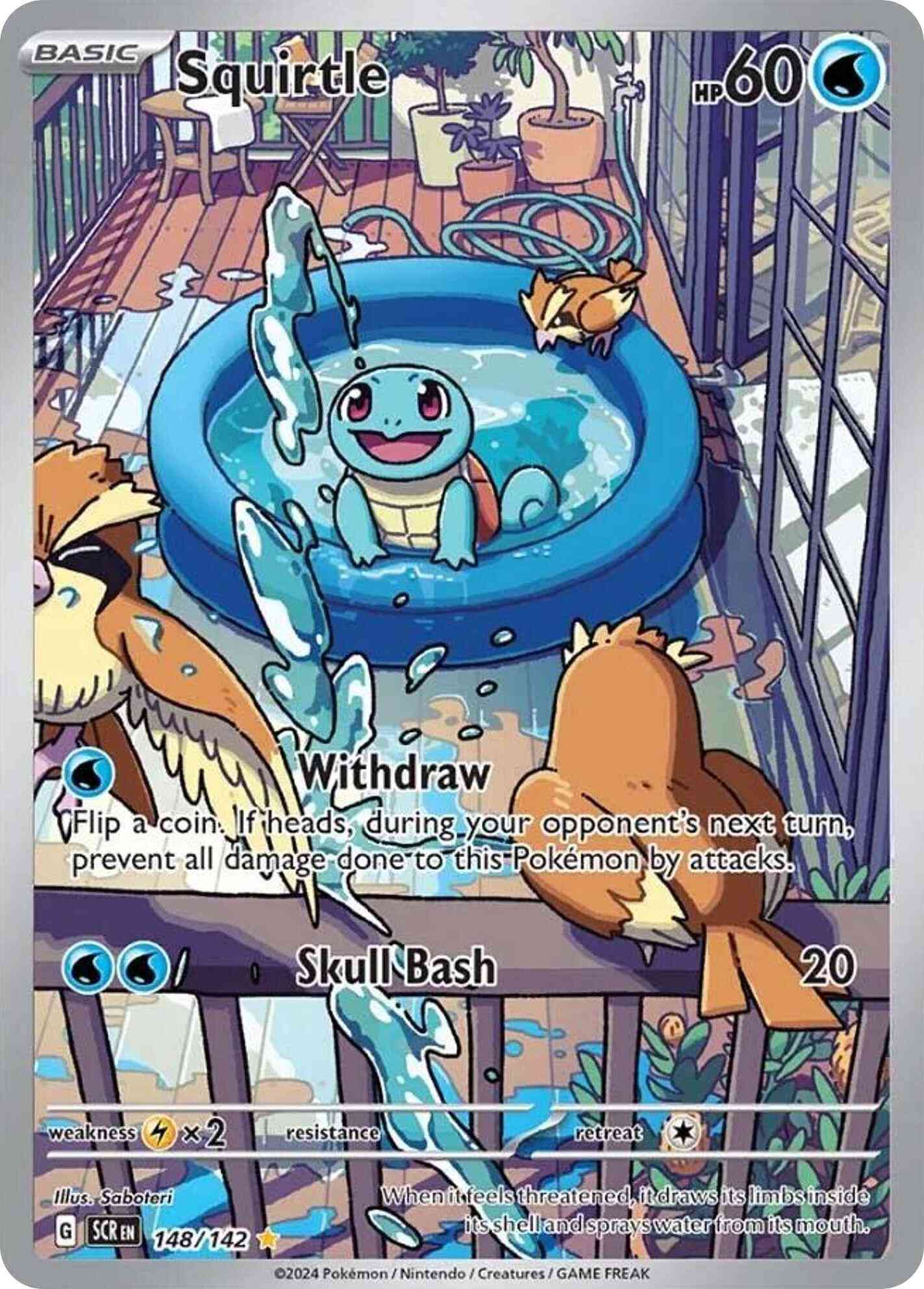 Squirtle - 148/142 - Illustration Rare [sv07-148] [Ultra] – Face