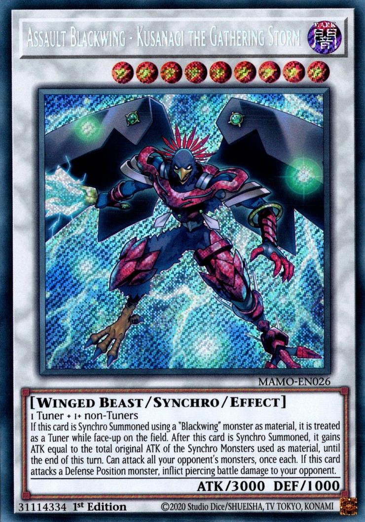 Assault Blackwing - Kusanagi the Gathering Storm - MAMO-EN026 - Secret Rare - 1st Edition