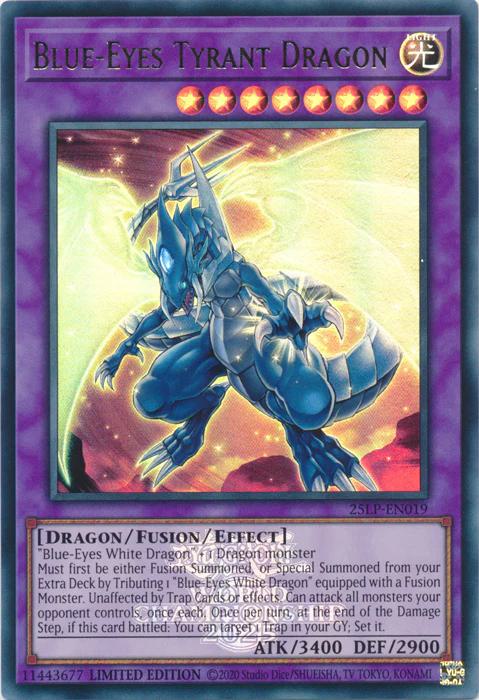 Blue-Eyes Tyrant Dragon - Emblazoned - 25LP-EN019 - Ultra Rare - Limited