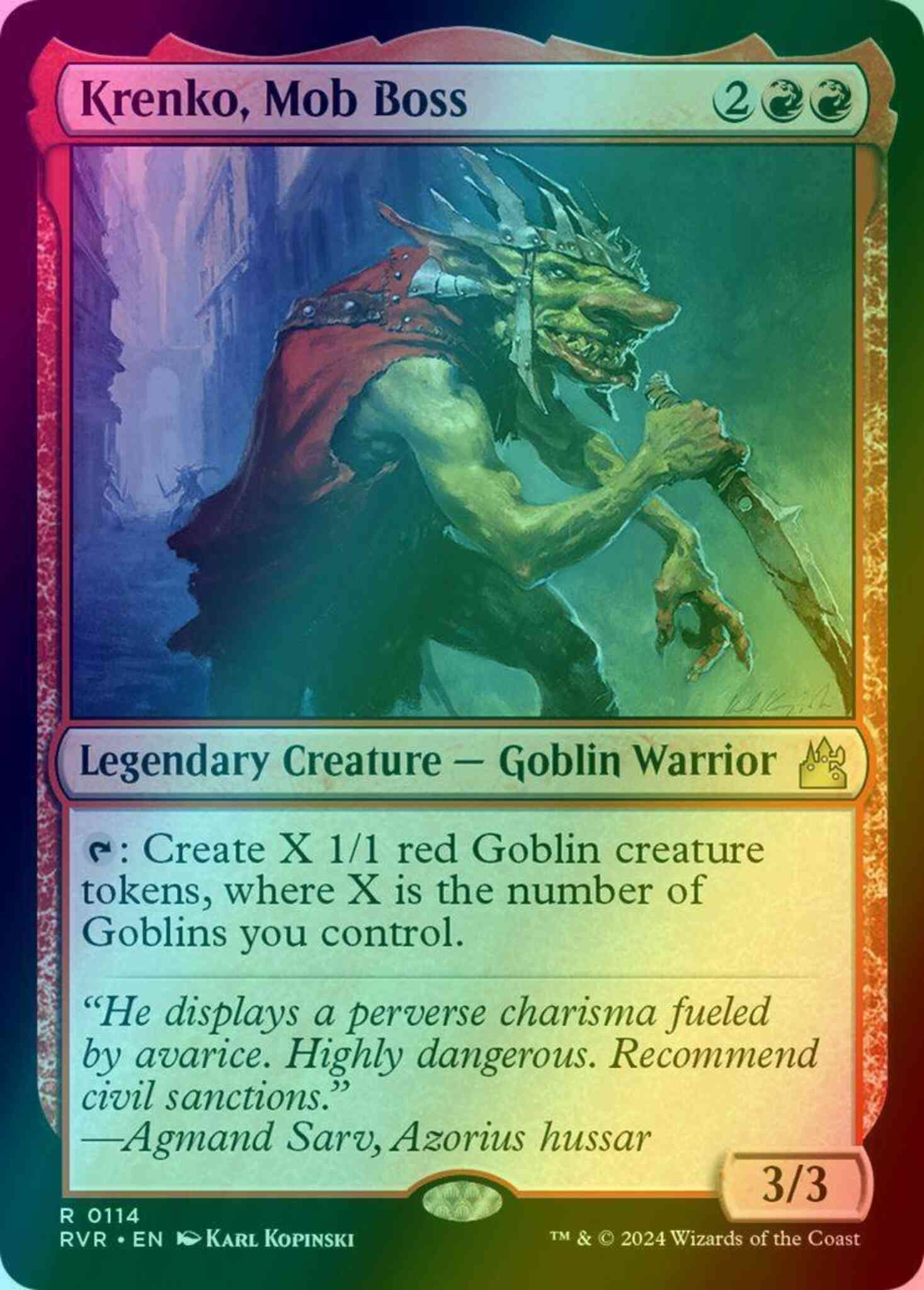 Krenko, Mob Boss [114] [Ravnica Remastered] [Foil] – Face to Face
