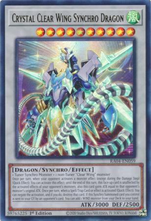 Crystal Clear Wing Synchro Dragon - RA04-EN059 - Ultra Rare - 1st Edition