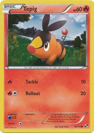 Tepig - 15/114 - Promo [Box Exclusive] [BW1MSP-15] [Cosmos Holo]  Face to  Face Games