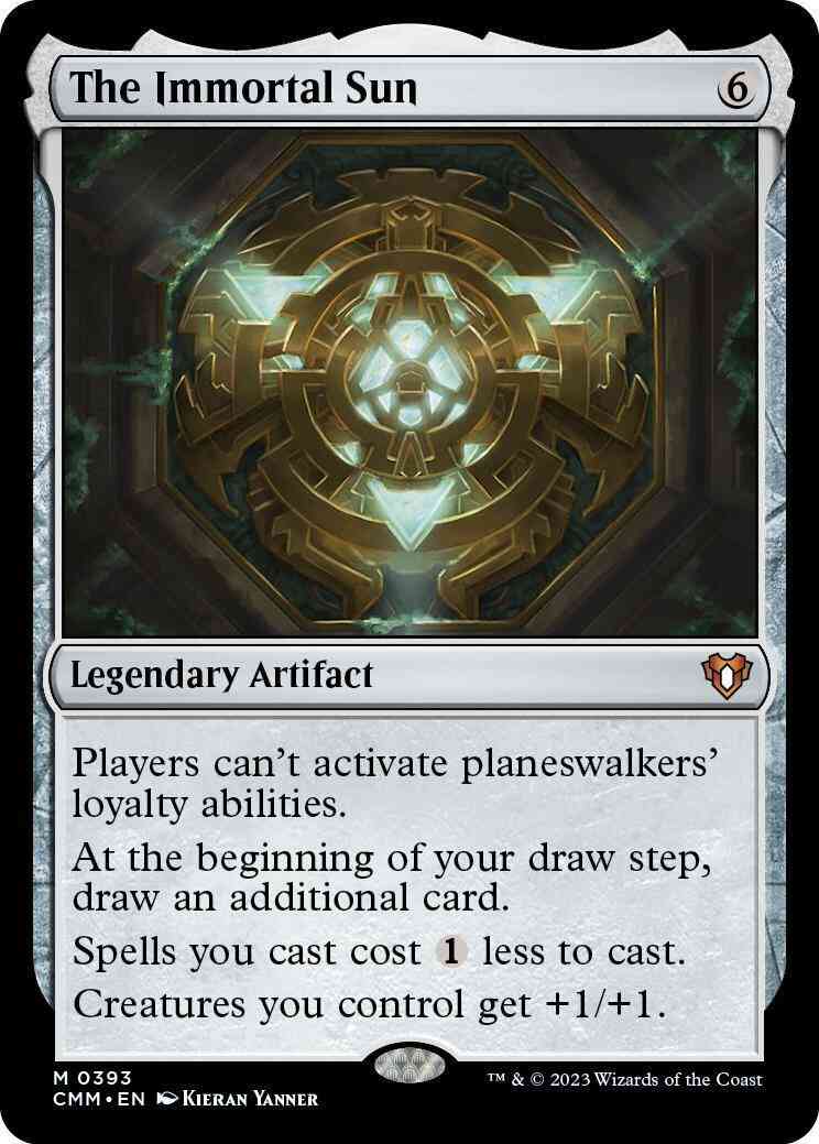 The Immortal Sun [393] [Commander Masters] [Non-Foil] – Face to