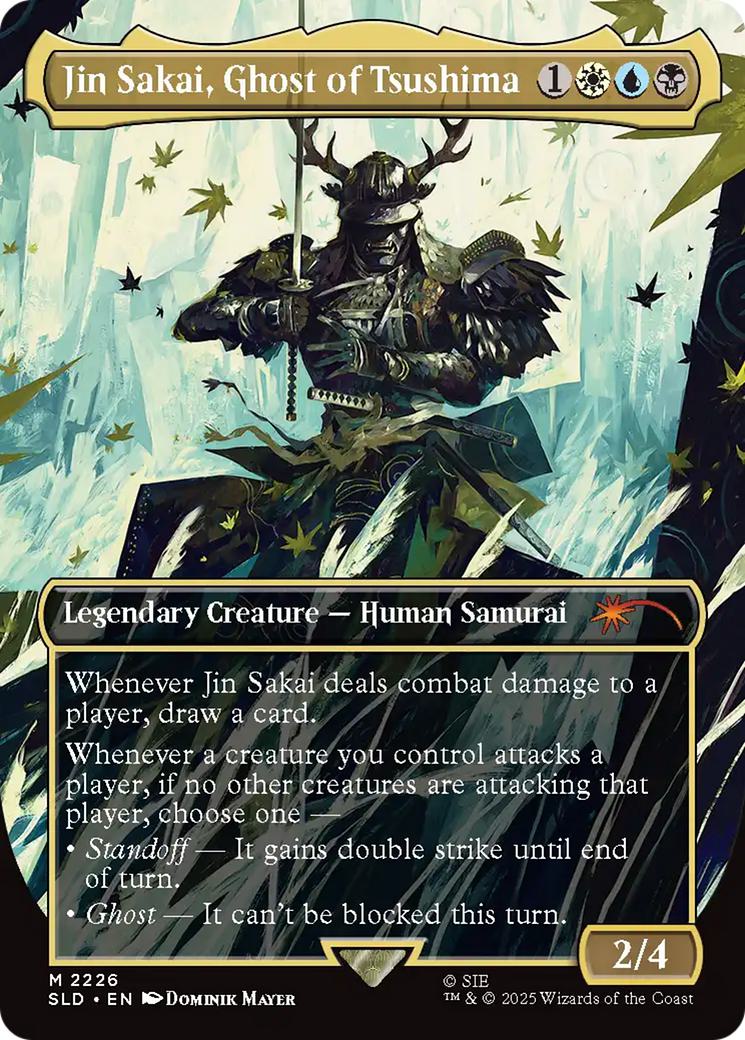 【新品未開封】MTG secret lair ゴースト・オブ・ツシマ Jin Sakai, Ghost of Tsushima [2226] [Borderless] [Ghost of
