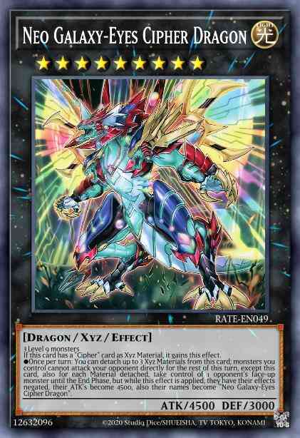 Neo Galaxy-Eyes Cipher Dragon - RATE-EN049 - Super Rare - 1st Edition