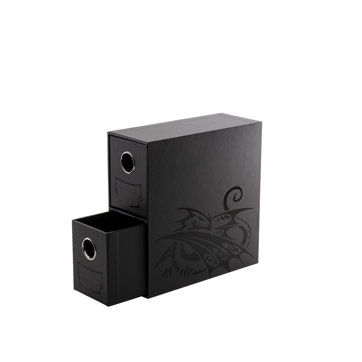 Dragon Shield Fortress Card Drawers - Vertical 2 Row - 590+ - Black