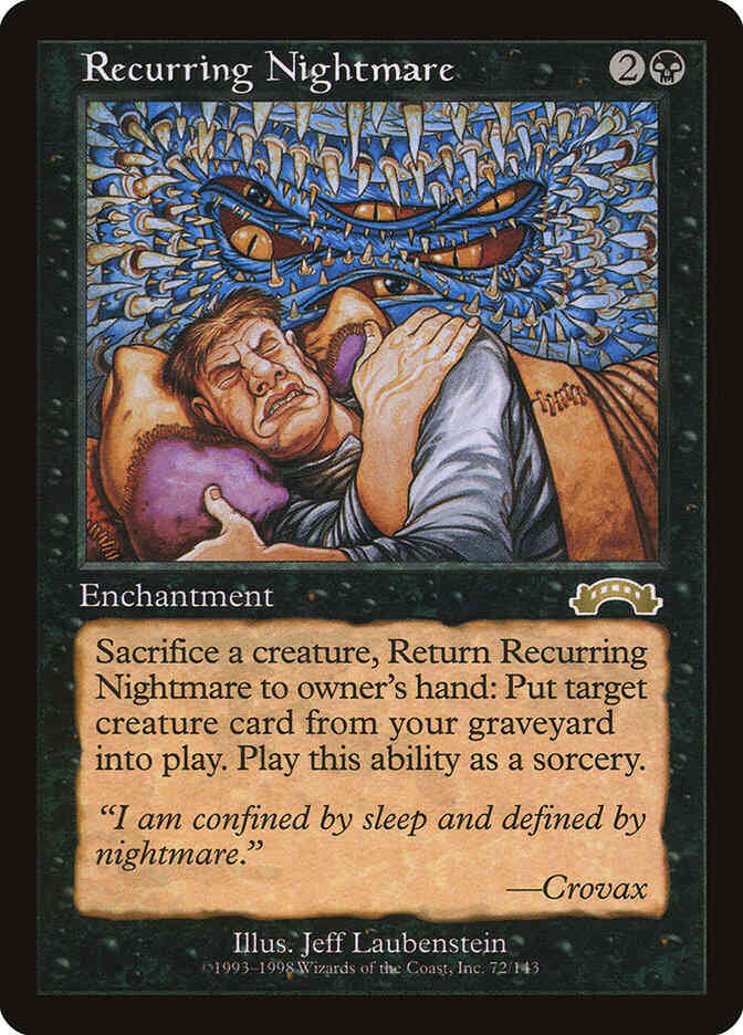 繰り返す悪夢/Recurring Nightmare 英語 2枚 MTG Recurring Nightmare [72] [Exodus] [Non-Foil] – Face to Face Games